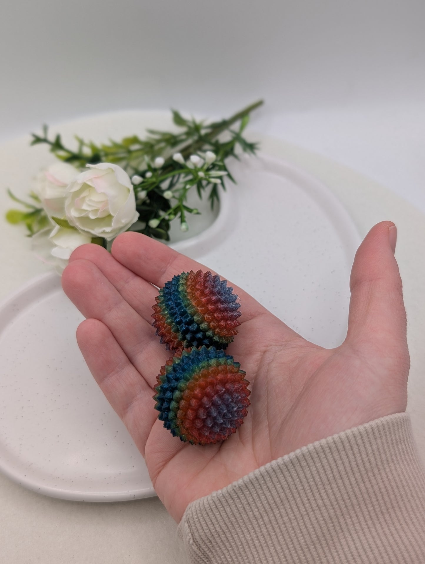 2er-Set Akupressurbälle – Regenbogen (3D-gedruckt) | 1120