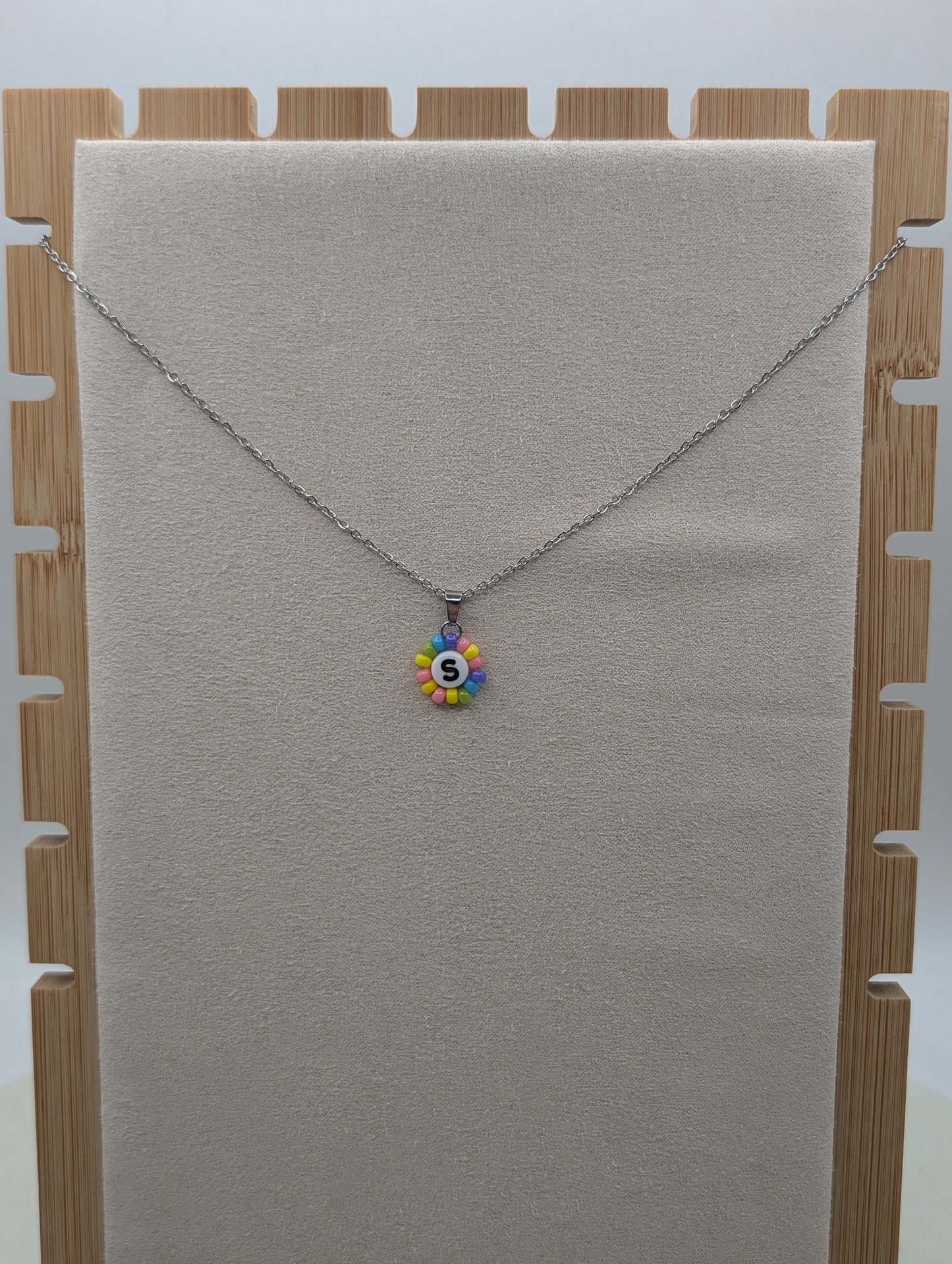 Personalisierte Edelstahlkette mit Buchstaben-Anhänger | 1124