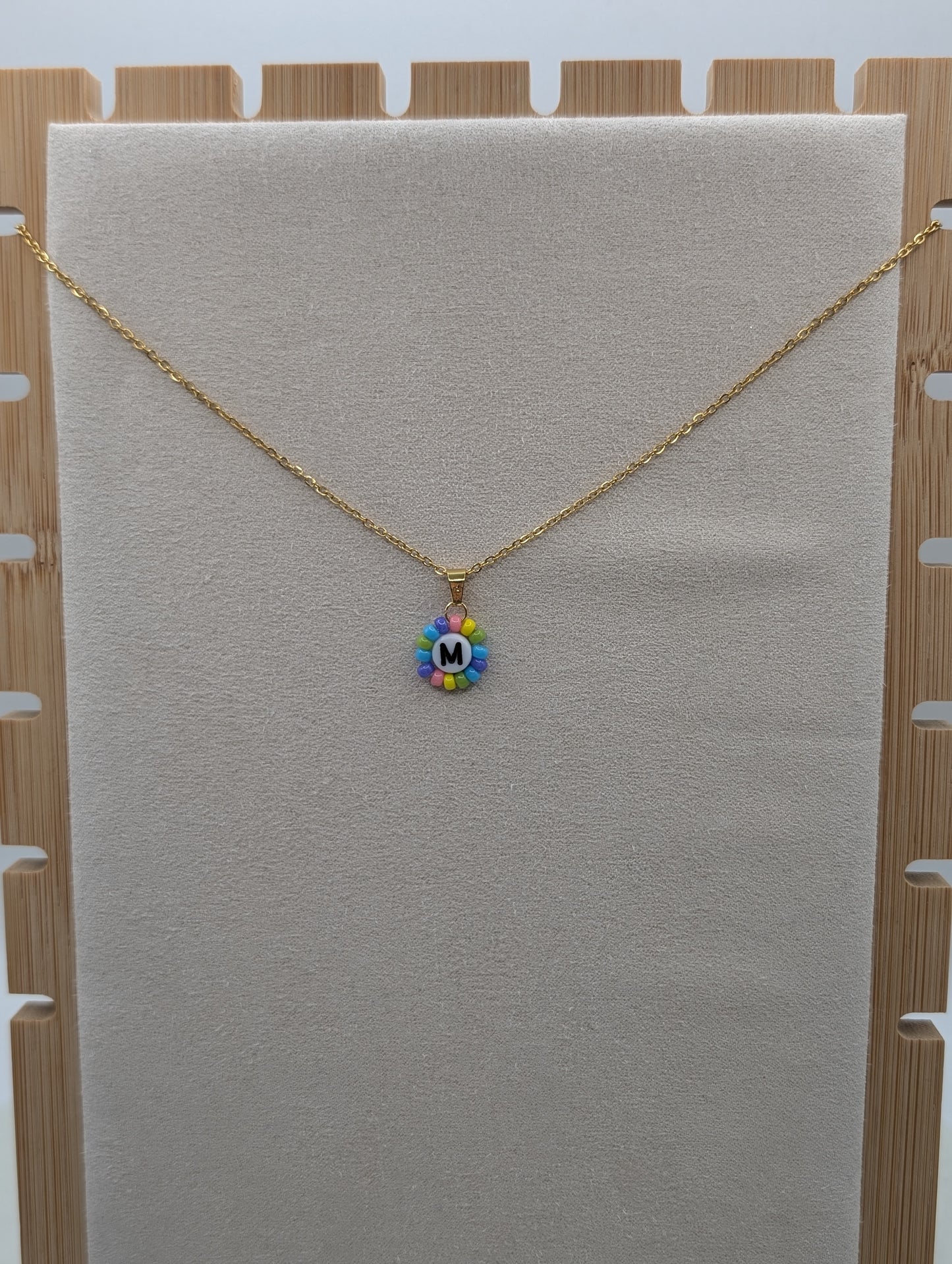 Personalisierte Edelstahlkette mit Buchstaben-Anhänger | 1124