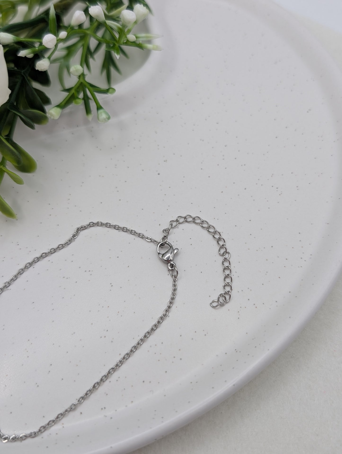 Personalisierte Edelstahlkette mit Buchstaben-Anhänger | 1124