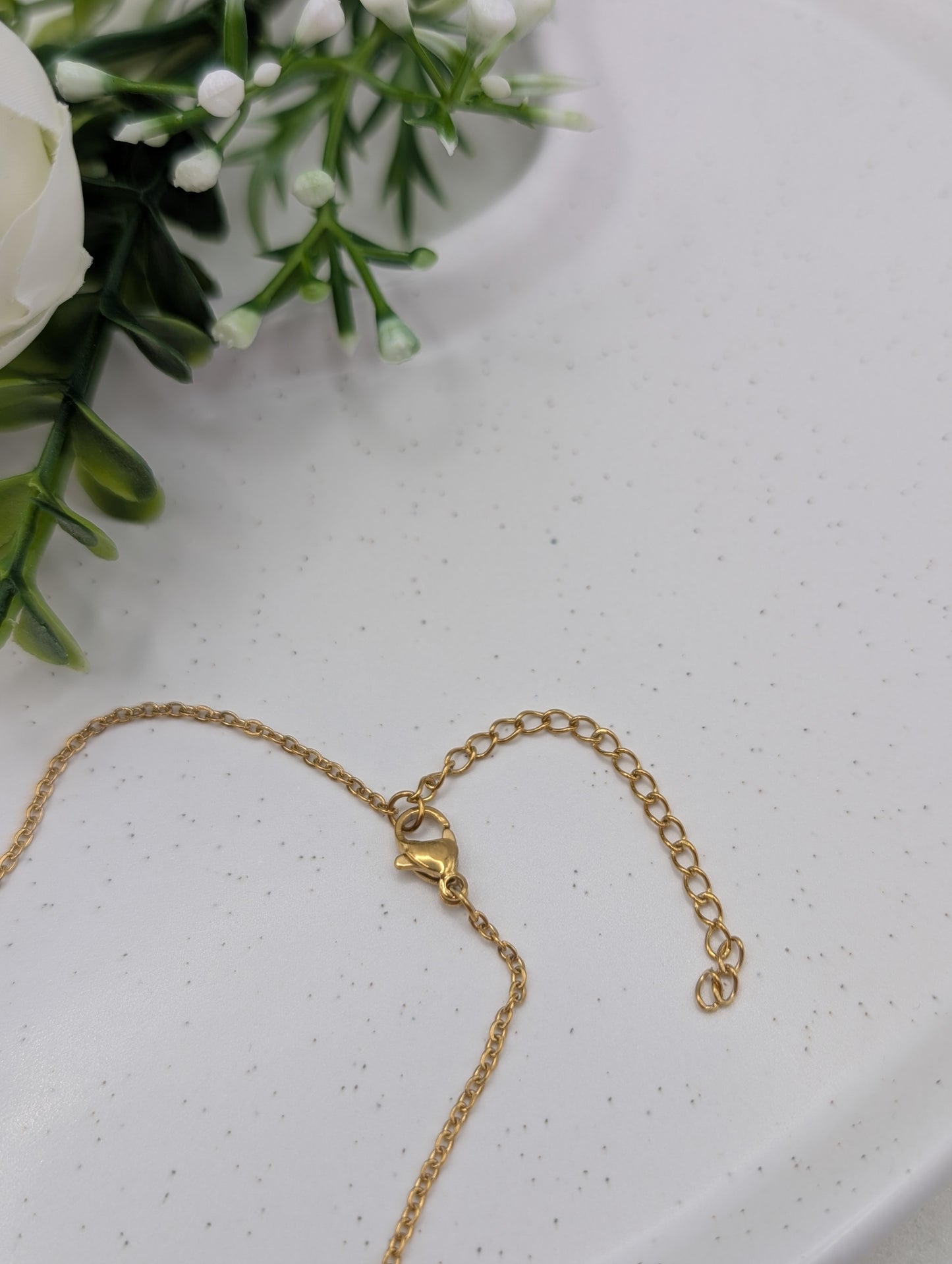 Personalisierte Edelstahlkette mit Buchstaben-Anhänger | 1124