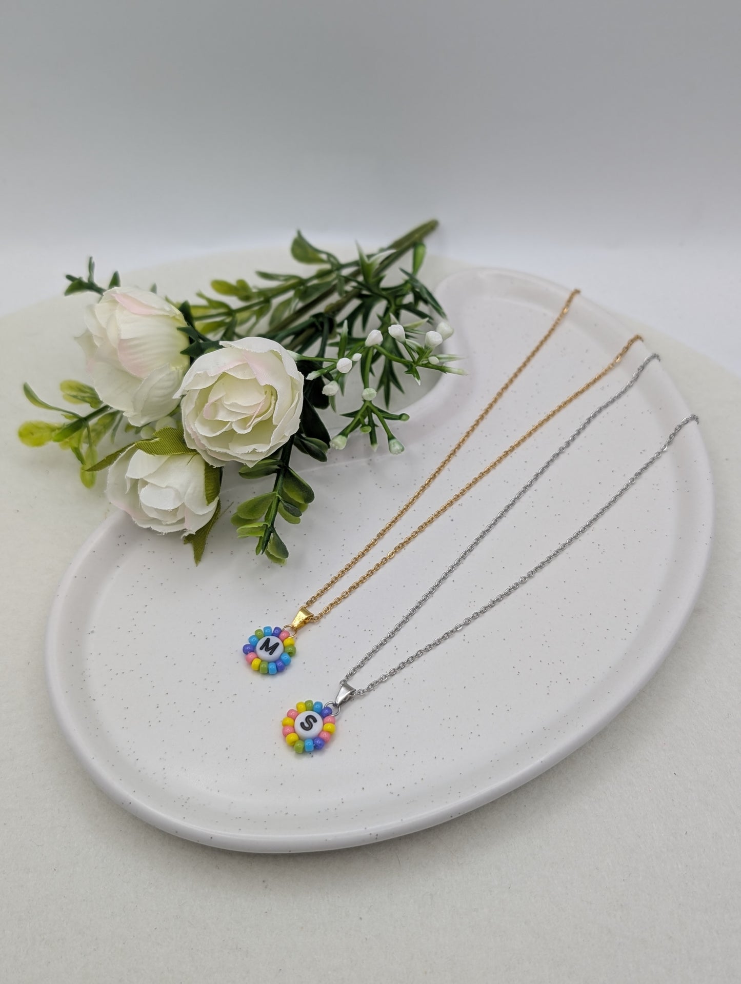 Personalisierte Edelstahlkette mit Buchstaben-Anhänger | 1124