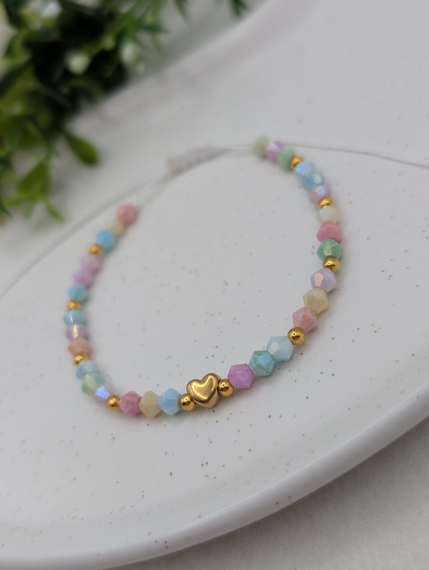 Makramee Armband „Pastel Heart“ | 1126
