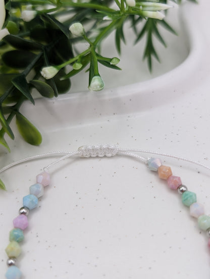 Makramee Armband „Pastel Heart“ | 1126