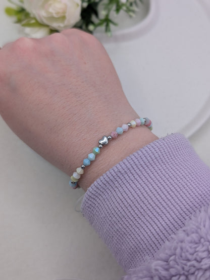 Makramee Armband „Pastel Heart“ | 1126