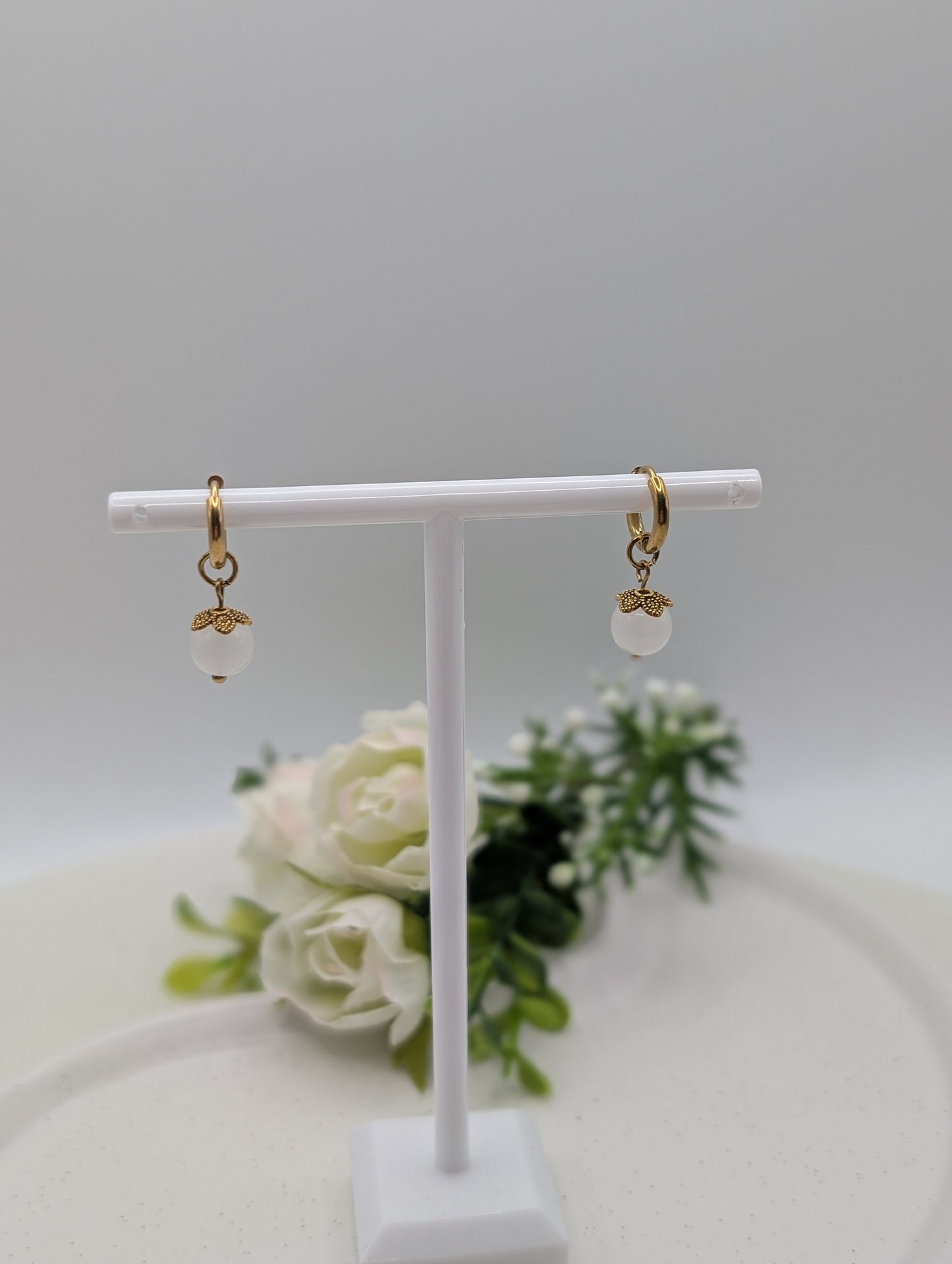 „Pure Grace“ – Naturstein-Creolen | 1129