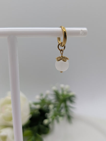 „Pure Grace“ – Naturstein-Creolen | 1129