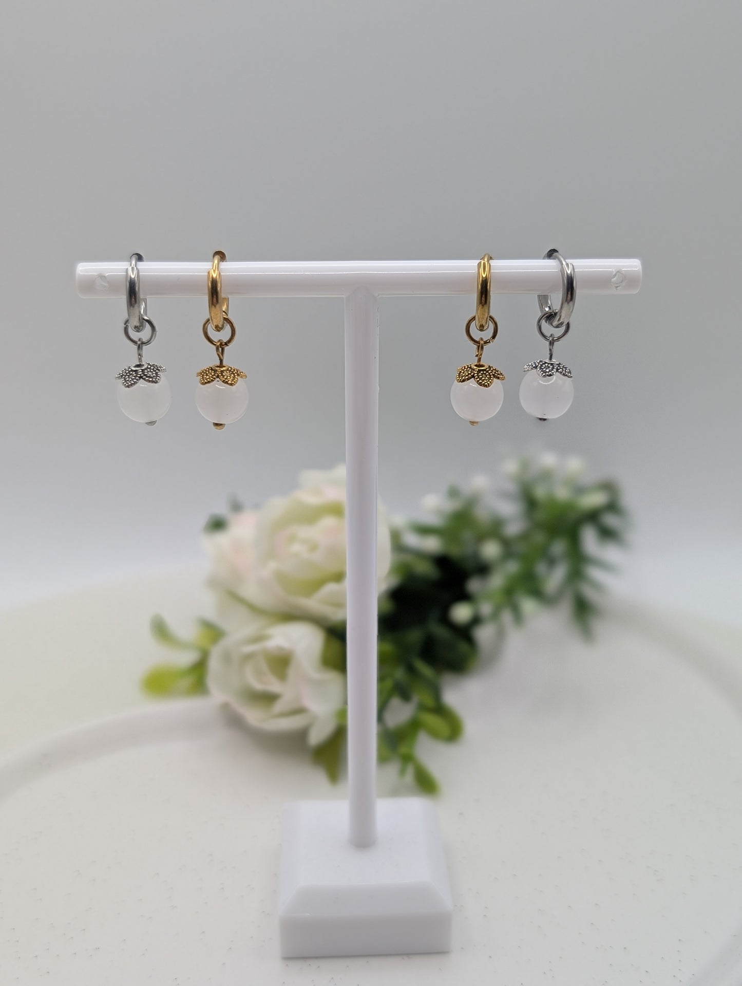 „Pure Grace“ – Naturstein-Creolen | 1129