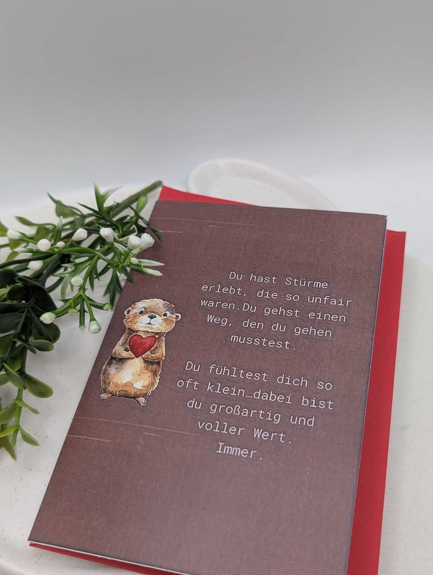 Geschenkset „Otterly Amazing“ – Otter Schlüsselanhänger & Mutkarte | 1143