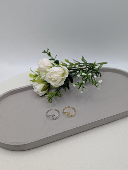 Wave Ring – Edelstahl 18K vergoldet (verstellbar) | 1167