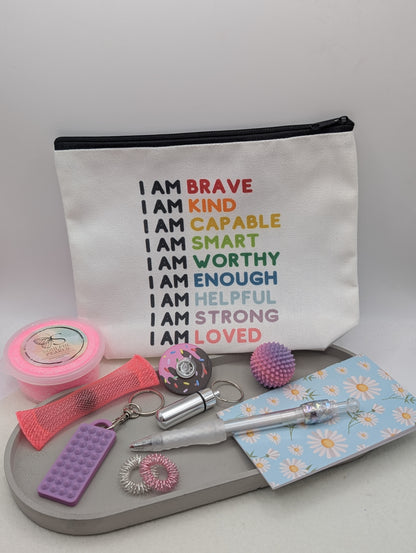 Skilltasche mit Fidgets & Affirmationen – Achtsamkeit & Entspannung | 1168