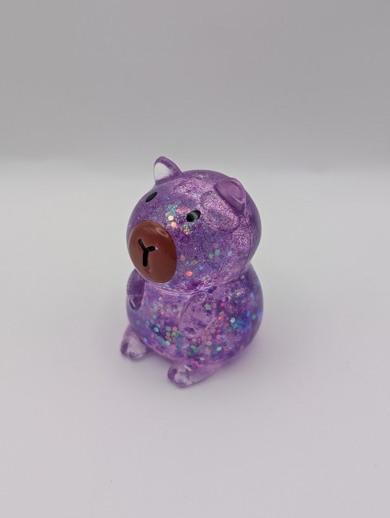 Glitzer Capybara Squishy – Dein funkelnder Skill für zwischendurch in verschiedenen Farben | 1172