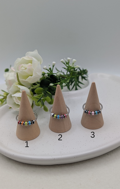 Fidget Ring mit beweglichen bunten Ringen | 1117